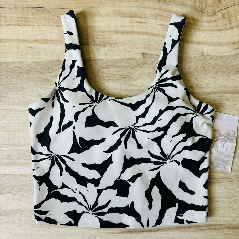Chic Black and White Crop TopSage Design Collective top.